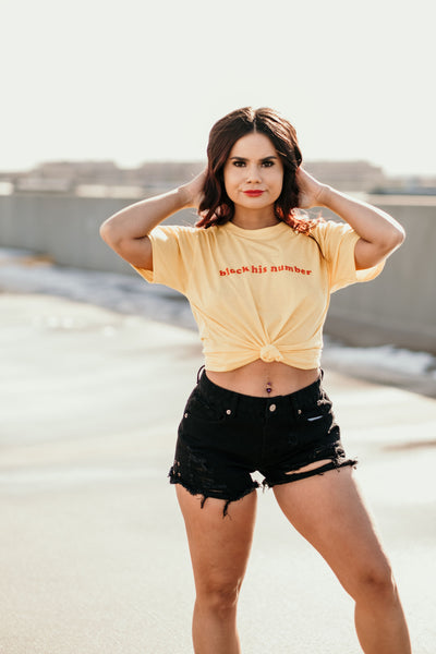 Block his number tee