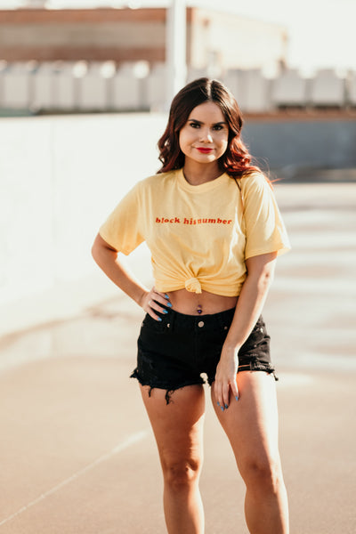 Block his number tee