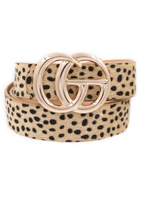 Lucia Cheetah Belt -Natural