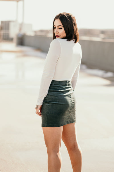 Emerald mini skirt