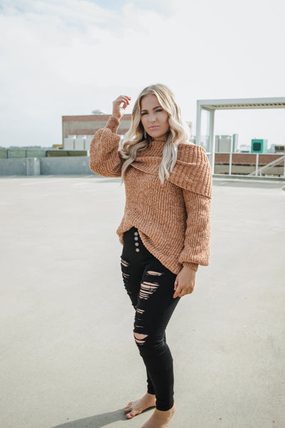 salmon sweater