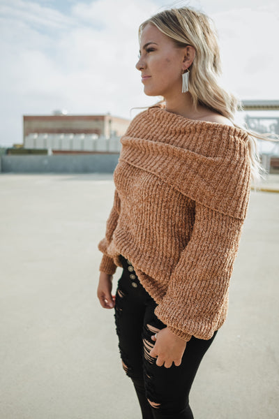 salmon sweater