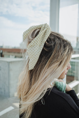 Olive hair scrunchie