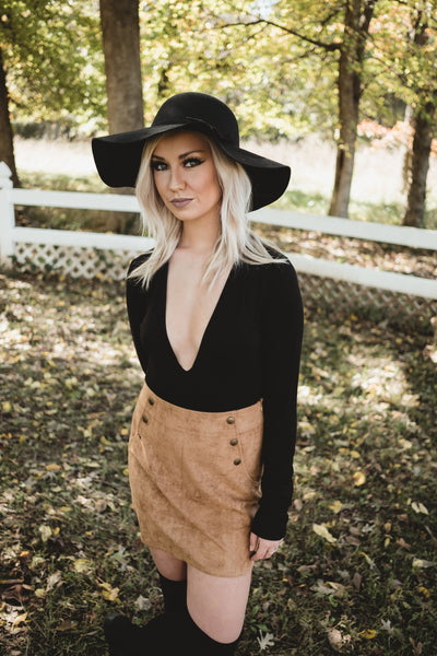 Shiloh suede skirt