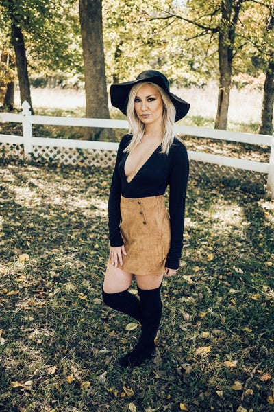Shiloh suede skirt