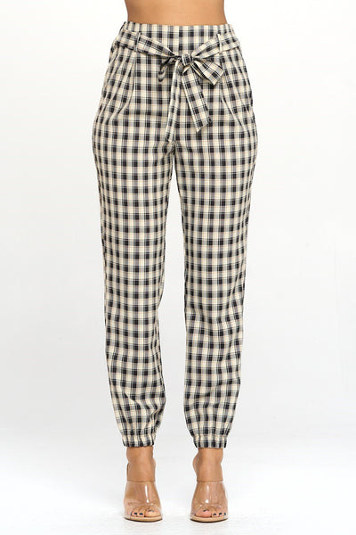 Here to Stay Checkered Joggers
