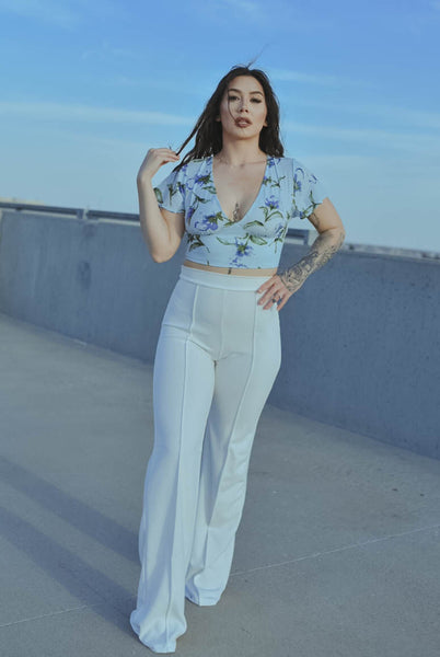 Sitting Poolside Floral TOP