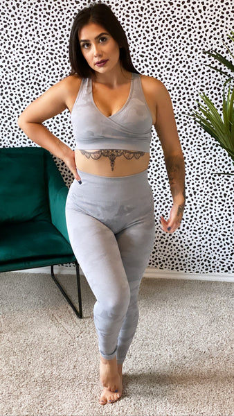 Camo Activewear Leggings -GREY