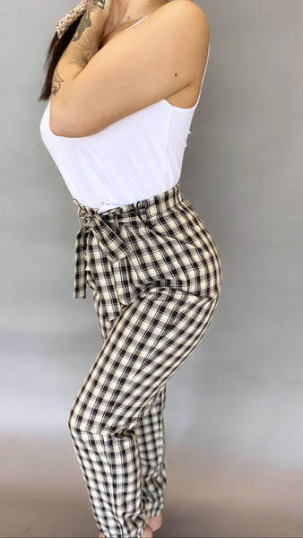 Here to Stay Checkered Joggers