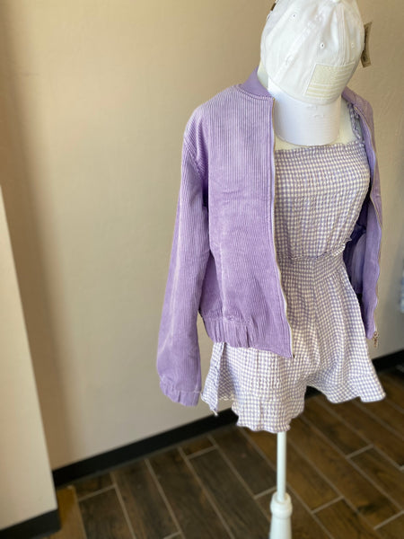 Adelaide Corduroy Jacket -LILAC