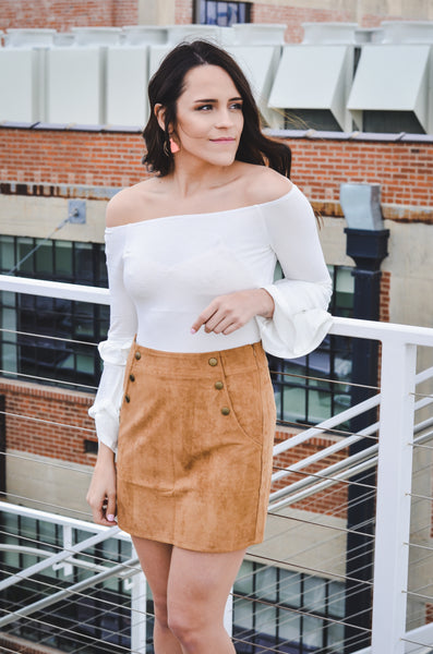 Shiloh suede skirt