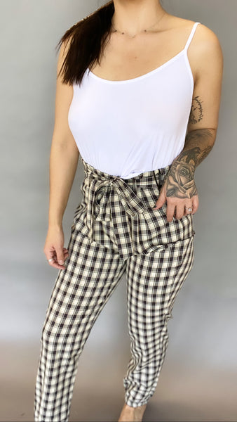 Here to Stay Checkered Joggers