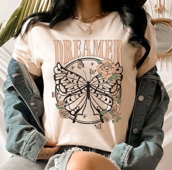 Butterfly Dreamer Graphic Tee Boyfriend Fit