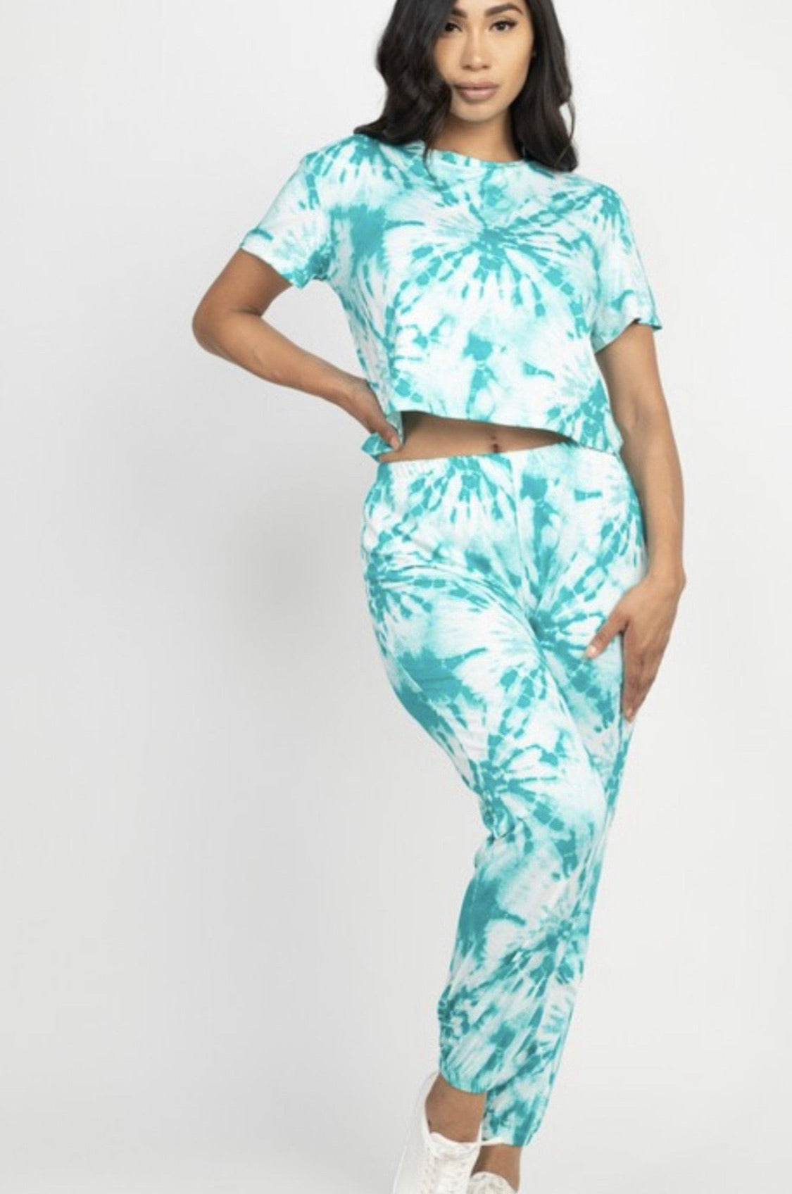 Brenna Lounge set Teal -BOTTOMS