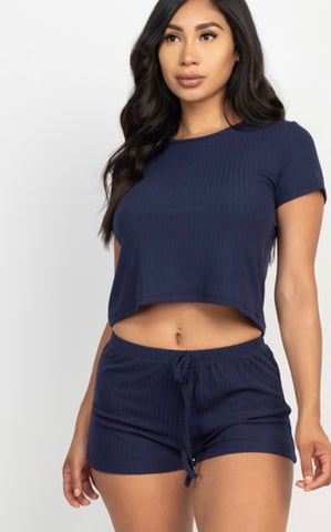 Victoria Lounge set Navy -TOP