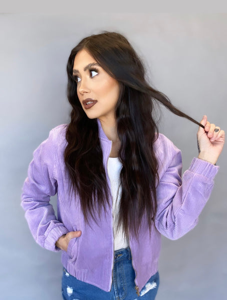 Adelaide Corduroy Jacket -LILAC