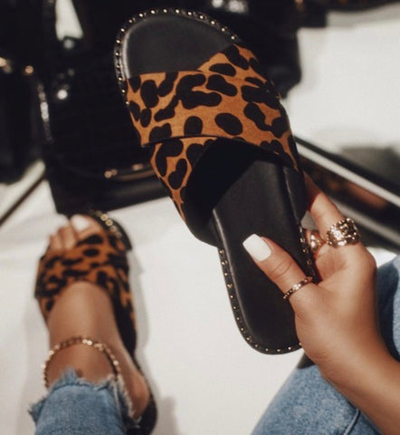 Leopard sandal