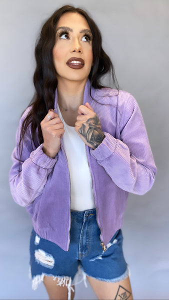 Adelaide Corduroy Jacket -LILAC