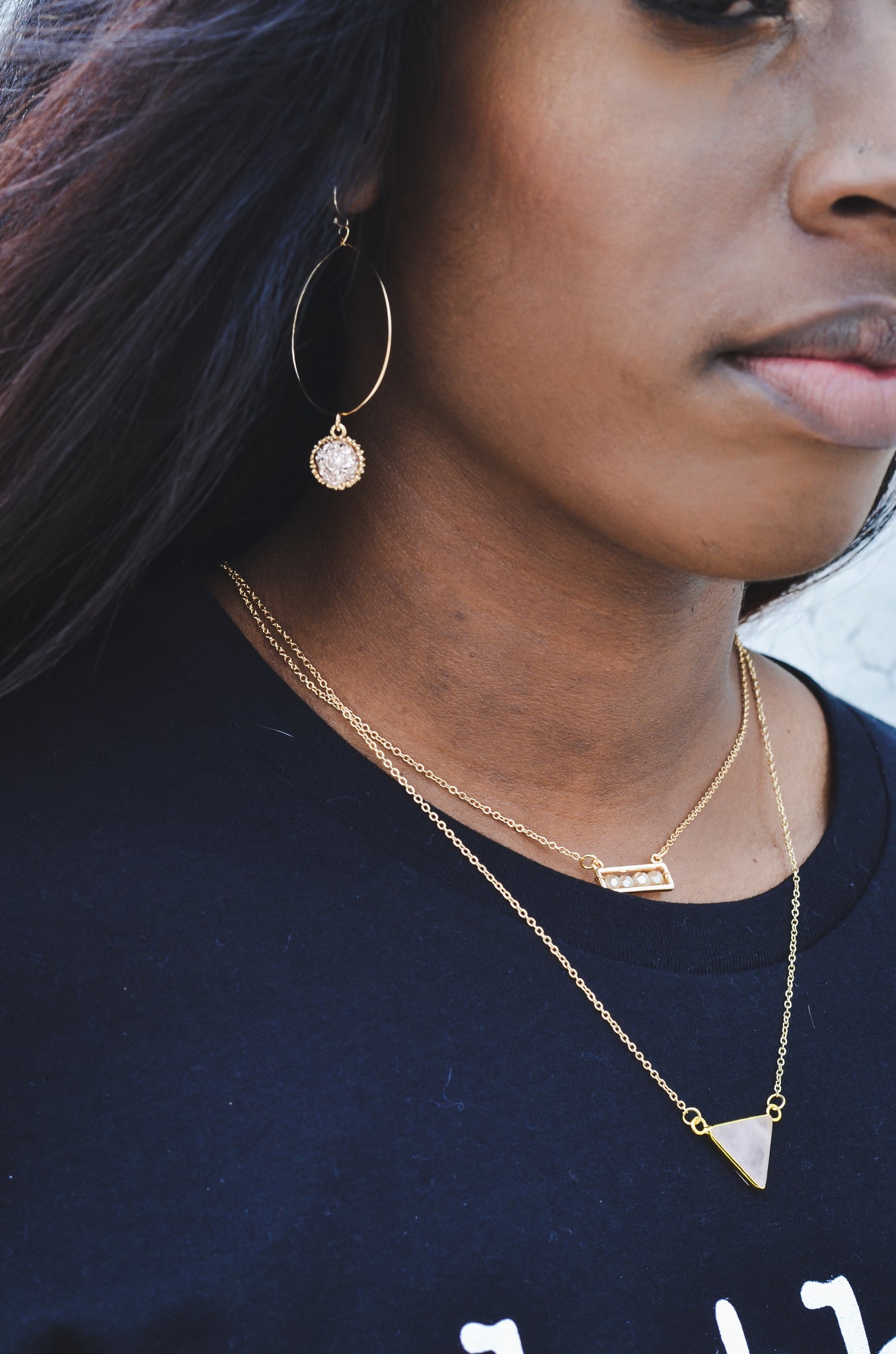 Triangle layer necklace
