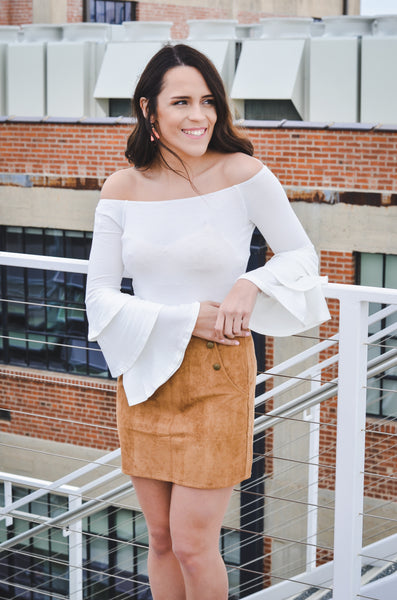 Shiloh suede skirt