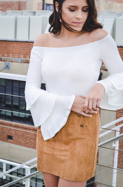 Shiloh suede skirt