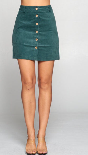 Emerald mini skirt