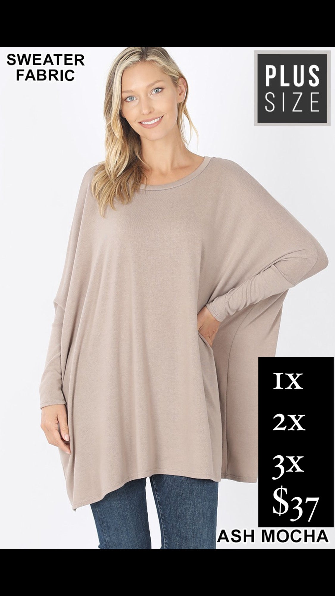 Tai Plus Size Sweater - Mocha