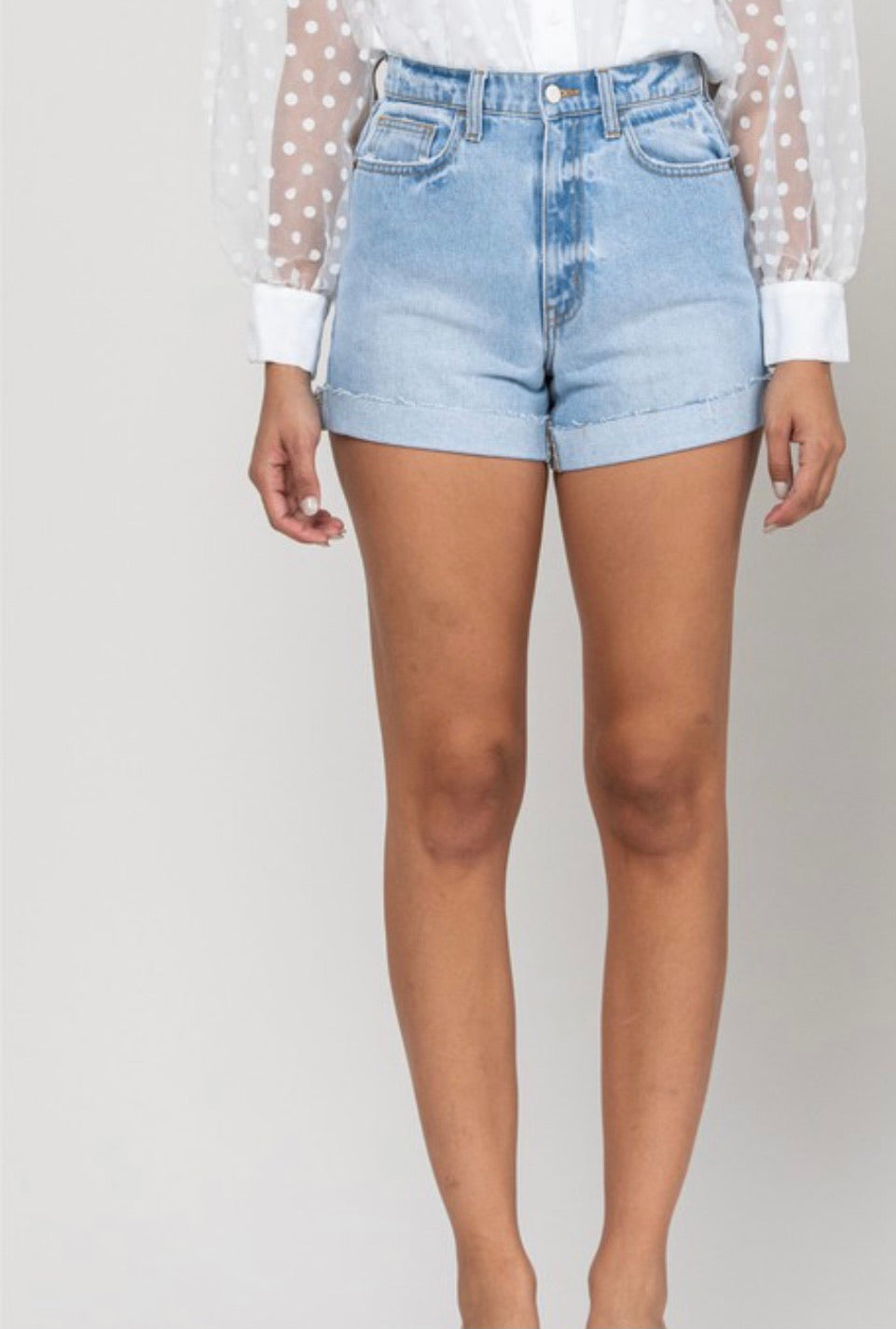 Pep Rally Highrise Denim Shorts