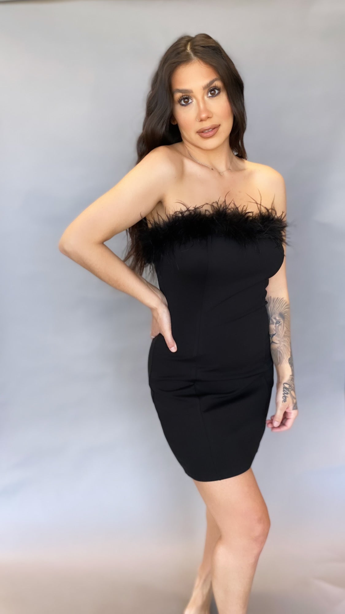 Nashville Night Out Feather Dress – Gingerella's Boutique
