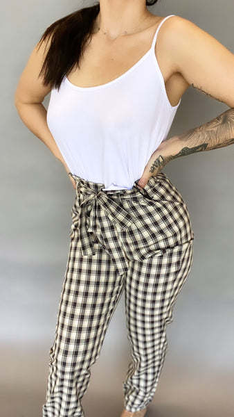 Here to Stay Checkered Joggers